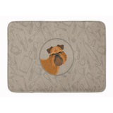 Caroline'S Treasures Brussels Griffon In The Kitchen Machine Washable Memory Foam Mat Doormats, Multicolor