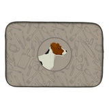 Caroline'S Treasures Ck2194Ddm Jack Russell Terrier In The Kitchen Dish-Drying-Mats, 14X21, Multicolor