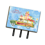 Caroline'S Treasures Merry Christmas Boxer Leash Or Key Holder Hooks, Multicolor