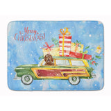 Caroline'S Treasures Merry Christmas Labradoodle Machine Washable Memory Foam Mat Doormats, Multicolor
