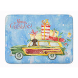 Caroline'S Treasures Merry Christmas Chocolate Labrador Retriever Machine Washable Memory Foam Mat Doormats, Multicolor