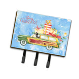 Caroline'S Treasures Merry Christmas Border Collie Leash Or Key Holder Hooks, Multicolor