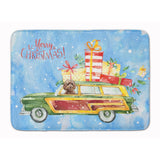 Caroline'S Treasures Merry Christmas Brown Cockapoo Machine Washable Memory Foam Mat Doormats, Multicolor