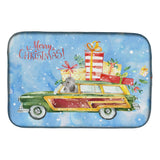 Caroline'S Treasures Ck2457Ddm Merry Christmas Silver Poodle Dish-Drying-Mats, 14X21, Multicolor