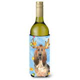 Caroline'S Treasures Ck2471Literk Christmas Lights Bloodhound Wine Bottle Hugger Cold-Beverage-Koozies, 750 Ml, Multicolor