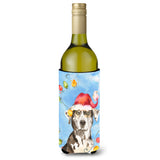Caroline'S Treasures Ck2475Literk Christmas Catahoula Leopard Dog Wine Bottle Hugger Cold-Beverage-Koozies, 750 Ml, Multicolor
