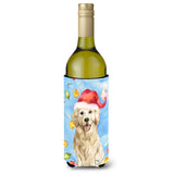 Caroline'S Treasures Ck2479Literk Christmas Golden Retriever Wine Bottle Hugger Cold-Beverage-Koozies, 750 Ml, Multicolor