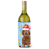 Caroline'S Treasures Ck2482Literk Christmas Lights Labradoodle Wine Bottle Hugger Cold-Beverage-Koozies, 750 Ml, Multicolor