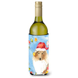 Caroline'S Treasures Ck2489Literk Christmas Lights Collie Wine Bottle Hugger Cold-Beverage-Koozies, 750 Ml, Multicolor