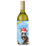 Caroline'S Treasures Ck2491Literk Christmas Scottish Terrier Wine Bottle Hugger Cold-Beverage-Koozies, 750 Ml, Multicolor
