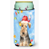 Caroline'S Treasures Ck2498Tbc Christmas Lights Welsh Terrier Tall Boy Hugger Cold-Beverage-Koozies, Multicolor