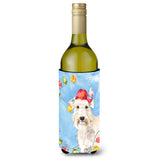 Caroline'S Treasures Ck2499Literk Christmas Lights Wheaten Terrier Wine Bottle Hugger Cold-Beverage-Koozies, 750 Ml, Multicolo