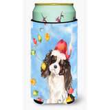 Caroline'S Treasures Ck2510Tbc Christmas Tricolor Cavalier Spaniel Tall Boy Hugger Cold-Beverage-Koozies, Multicolor