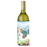 Caroline'S Treasures Ck2513Literk Mountian Flowers Fox Terrier Wine Bottle Hugger Cold-Beverage-Koozies, 750 Ml, Multicolor