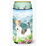 Caroline'S Treasures Ck2513Tbc Mountian Flowers Fox Terrier Tall Boy Hugger Cold-Beverage-Koozies, Multicolor