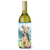 Caroline'S Treasures Ck2516Literk Mountian Flowers Welsh Terrier Wine Bottle Hugger Cold-Beverage-Koozies, 750 Ml, Multicolor,