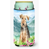 Caroline'S Treasures Ck2516Tbc Mountian Flowers Welsh Terrier Tall Boy Hugger Cold-Beverage-Koozies, Multicolor