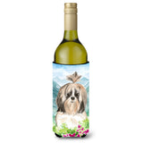 Caroline'S Treasures Ck2521Literk Mountain Flowers Shih Tzu Wine Bottle Hugger Cold-Beverage-Koozies, 750 Ml, Multicolor