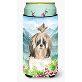 Caroline'S Treasures Ck2521Tbc Mountain Flowers Shih Tzu Tall Boy Hugger Cold-Beverage-Koozies, Multicolor