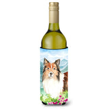 Caroline'S Treasures Ck2522Literk Mountain Flowers Sheltie Wine Bottle Hugger Cold-Beverage-Koozies, 750 Ml, Multicolor