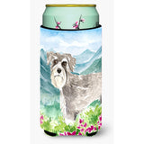 Caroline'S Treasures Ck2524Tbc Mountain Flowers Schnauzer #1 Tall Boy Hugger Cold-Beverage-Koozies, Multicolor