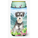 Caroline'S Treasures Ck2528Tbc Mountain Flowers Schnauzer #2 Tall Boy Hugger Cold-Beverage-Koozies, Multicolor