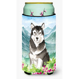 Caroline'S Treasures Ck2530Tbc Mountain Flowers Alaskan Malamute Tall Boy Hugger Cold-Beverage-Koozies, Multicolor