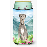 Caroline'S Treasures Ck2534Tbc Mountain Flowers Irish Wolfhound Tall Boy Hugger Cold-Beverage-Koozies, Multicolor