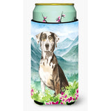 Caroline'S Treasures Ck2540Tbc Mountain Flowers Catahoula Leopard Dog Tall Boy Hugger Cold-Beverage-Koozies, Multicolor