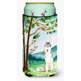 Caroline'S Treasures Ck2555Tbc Under The Tree Siberian Husky Tall Boy Hugger Cold-Beverage-Koozies, Multicolor