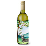Caroline'S Treasures Ck2559Literk Under The Tree Scottish Terrier Wine Bottle Hugger Cold-Beverage-Koozies, 750 Ml, Multicolor