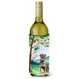Caroline'S Treasures Ck2562Literk Under The Tree Rottweiler Wine Bottle Hugger Cold-Beverage-Koozies, 750 Ml, Multicolor