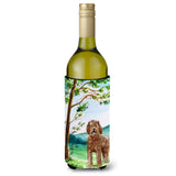 Caroline'S Treasures Ck2568Literk Under The Tree Labradoodle Wine Bottle Hugger Cold-Beverage-Koozies, 750 Ml, Multicolor