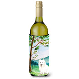 Caroline'S Treasures Ck2569Literk Under The Tree Japanese Spitz Wine Bottle Hugger Cold-Beverage-Koozies, 750 Ml, Multicolor