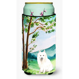 Caroline'S Treasures Ck2569Tbc Under The Tree Japanese Spitz Tall Boy Hugger Cold-Beverage-Koozies, Multicolor