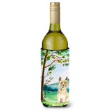 Caroline'S Treasures Ck2577Literk Under The Tree Cairn Terrier Wine Bottle Hugger Cold-Beverage-Koozies, 750 Ml, Multicolor