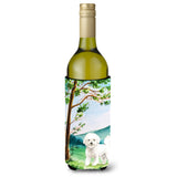 Caroline'S Treasures Ck2582Literk Under The Tree Bichon Frise Wine Bottle Hugger Cold-Beverage-Koozies, 750 Ml, Multicolor