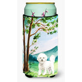 Caroline'S Treasures Ck2582Tbc Under The Tree Bichon Frise Tall Boy Hugger Cold-Beverage-Koozies, Multicolor