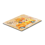 Fall Harvest Bouvier Des Flandres Mouse Pad, Hot Pad Or Trivet