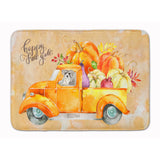 Caroline'S Treasures Fall Harvest Schnauzer #2 Machine Washable Memory Foam Mat Doormats, Multicolor