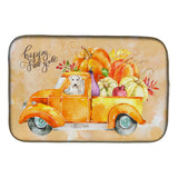 Caroline'S Treasures Ck2640Ddm Fall Harvest Wheaten Terrier Dish-Drying-Mats, 14X21, Multicolor
