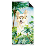 Caroline'S Treasures Ck2992Twl3060 White Collie Premium Beach-Towels, Multicolor
