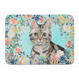 Caroline'S Treasures American Shorthair Spring Flowers Machine Washable Memory Foam Mat Doormats, Multicolor