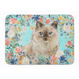 Caroline'S Treasures Ragdoll Spring Flowers Machine Washable Memory Foam Mat Doormats, Multicolor