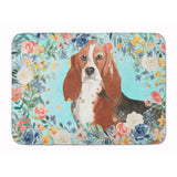 Caroline'S Treasures Basset Hound Machine Washable Memory Foam Mat Doormats, Multicolor