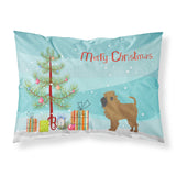Caroline'S Treasures Tan Affenpinscher Christmas Tree Fabric Standard Pillowcases, Multicolor