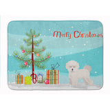 Caroline'S Treasures Bichon Fris Christmas Tree Machine Washable Memory Foam Mat Doormats, Multicolor