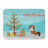 Caroline'S Treasures Imperial Shih Tzu Christmas Tree Machine Washable Memory Foam Mat Doormats, Multicolor