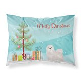 Caroline'S Treasures White Lhasa Apso Christmas Tree Fabric Standard Pillowcases, Multicolor