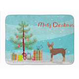 Caroline'S Treasures Miniature Fox Terrier Christmas Tree Machine Washable Memory Foam Mat Doormats, Multicolor